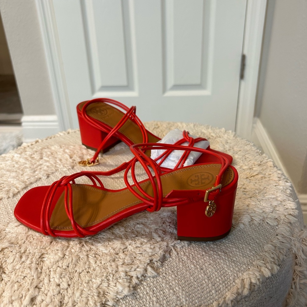 $110. Tory Burch sandals, size 6, color bright samba. Great condition. - Picture 2 of 6
